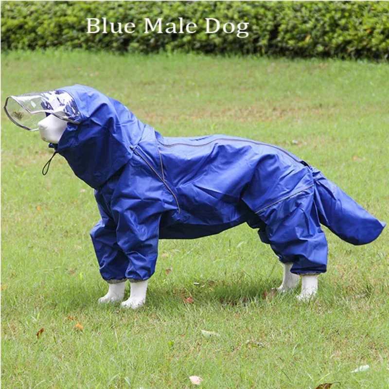 Dog Raincoat 1PC Multi-color Windproof and Waterproof Double Layer with Hood Rain Poncho Outdoor Large Medium Dog Pet SuppliesXJ250121