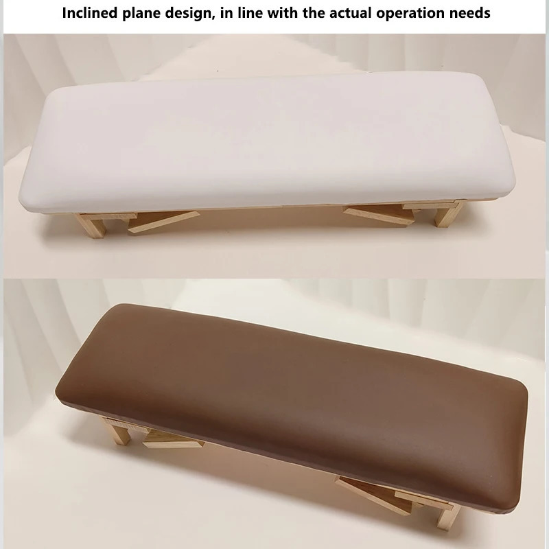2in1 Beveled Manicure Table Hand Rest Cushion For Arm Rest Stand For Manicure Salon Wood Nail Art Tool Hand Rest Pillow Holder 250121