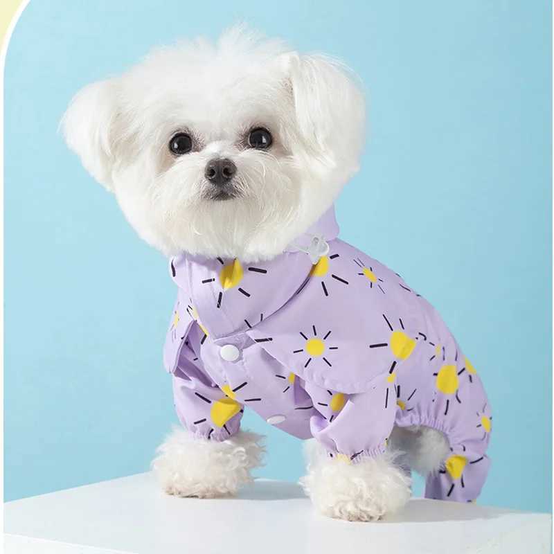 Waterproof Pet Hooded Rain Poncho Pet Puppy Dog Raincoat Colourful Sun Poncho Model Outdoor Walking Dog Rainy ShenqiXJ250121