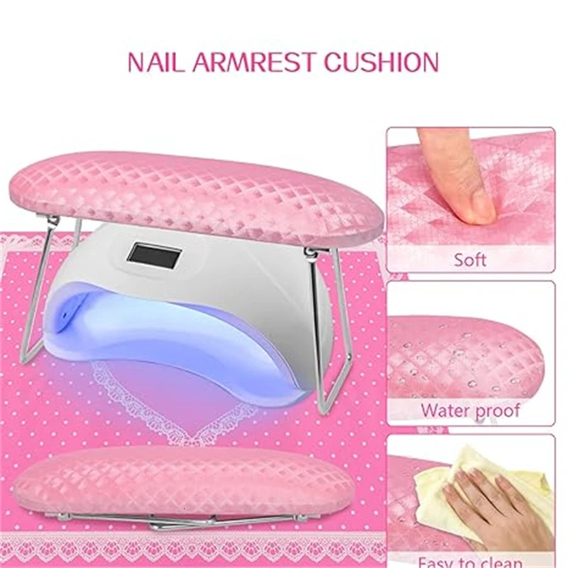 Nail Arm Rest Professional Microfiber Leather Manicure Hand Pillow Nail Hand Rest Cushion Holder Nail Salon Pad Iron Leather 250121