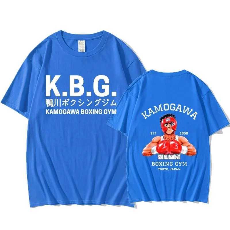 New Hajime No Ippo Kamogawa Boxing Gym T Shirt Mens Fashion Anime Printed Ts Casual Outdoor Personty Loose Short Slve X250129