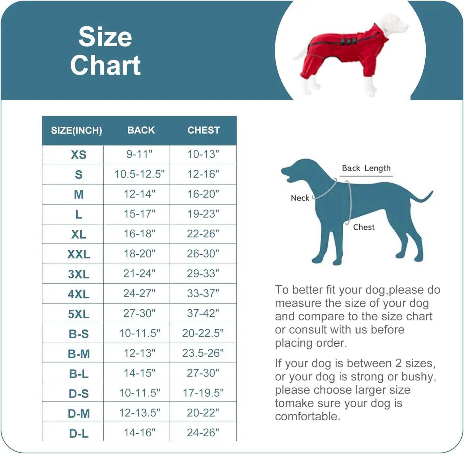 ATUBAN Waterproof Jacket Lightweight Reflective Safety Dog Raincoat Windproof Snow-Proof Dog Vest for Small Medium LargeXJ250121