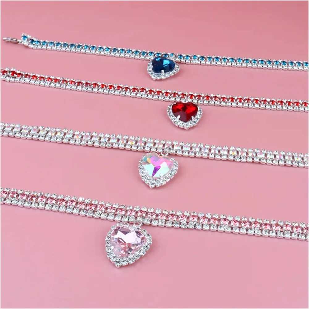 Jewelry Rhinestone Dog Collar Cat Heart Crystal Diamond Necklace Pet Bling Princess Collar Puppy Supplies Luxury Pet Accessories X250129