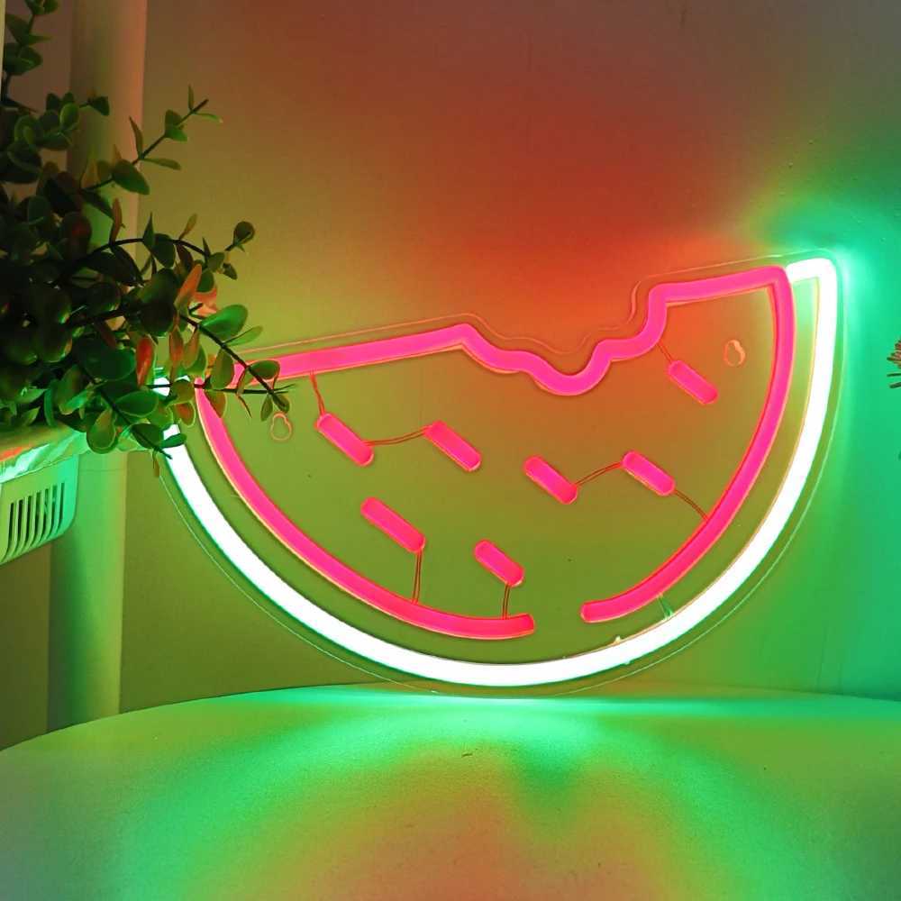 New Arrival 1pc Creative Watermelon Wall LED Art Neon Sign Light For Home Rome Shop Party Kitchen Pub Club Bar Decoration 11.61*6.1 Z250118