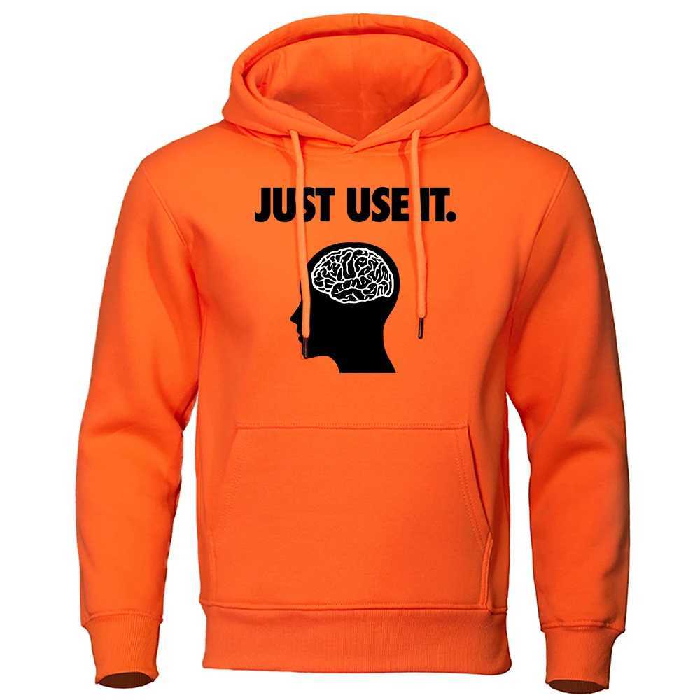 Juse Use It -Your Brain Hoodie Male Vintage Oversize Hoody Autumn Casual Loose Sweatshirt Simple Soft Warm Women TracksuitXJ2500118