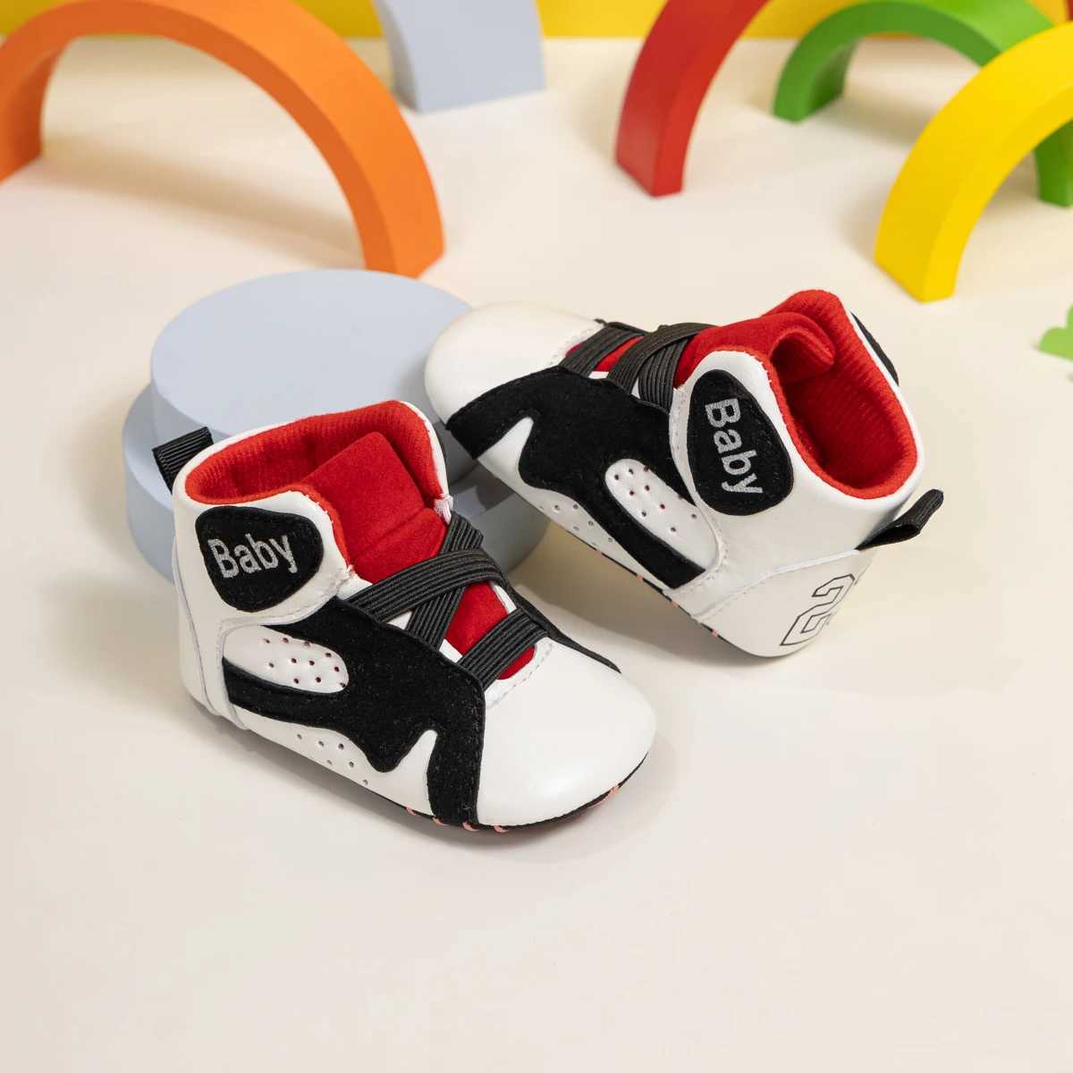 KIDSUN Toddler Baby Boys Shoes High Tops Basketball Sneakers Soft Anti-Slip Infant Newborn Prewalker First Walking Crib Shoes X250129