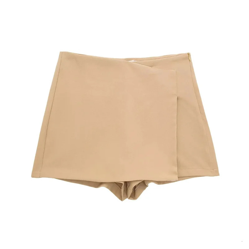 TRAF Woman Black Mini Skirt Short Asymmetric Skort For Women High Waist Summer Casual Bermuda Shorts 250121