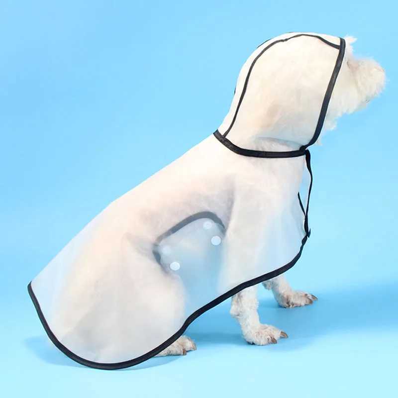 Pet Dog Rain Coat For Small Large Dogs French Bulldog Husky Transparent Cloak Coat Jacket For Rain 8 Sizes Raincoat Clothing #9XJ250121