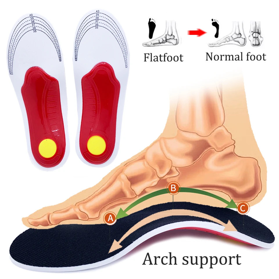 Premium Ortic High Arch Support Insoles Gel Pad Arch Support Flat Feet For Women / Men orthopedic Foot pain 250120
