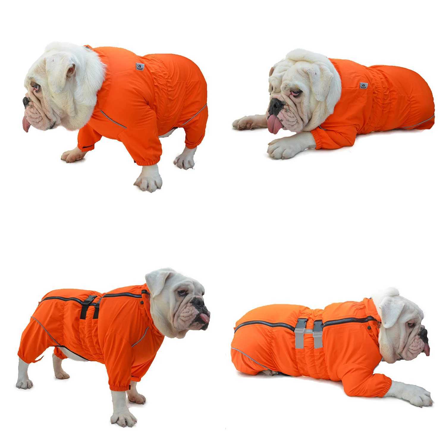 Dogs Raincoats Bulldog 4 Legs Covered Waterproof Reflective French Bulldog Dog Clothes Vest Outdoor Bully Pitbull Rain JacketXJ250121