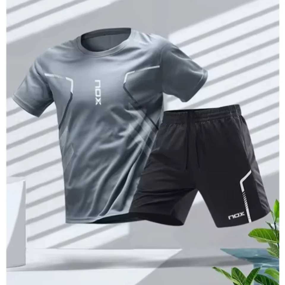 NOX Mens Sports T-shirt Summer Mens Tennis Sportswear 3D Printed Short-sleeved Crew Neck T-shirt /badminton Sports Top X250129