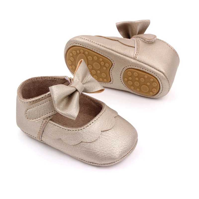 Newborn Baby Shoes Girl Princess Shoes Classic Bowknot Soft Sole Anti-slip Dress Shoes First Walker Toddler Crib Walking Shoes X250129