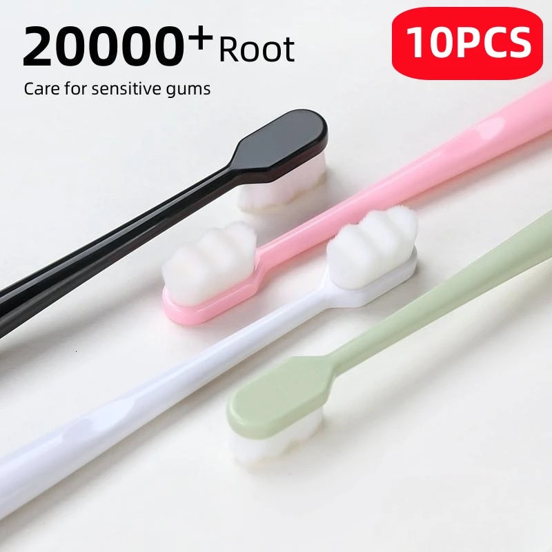 Ultrafine Soft Toothbrush Million Nano Bristle Adult Tooth Brush Teeth Deep Cleaning Portable Travel Dental Oral Care y250115