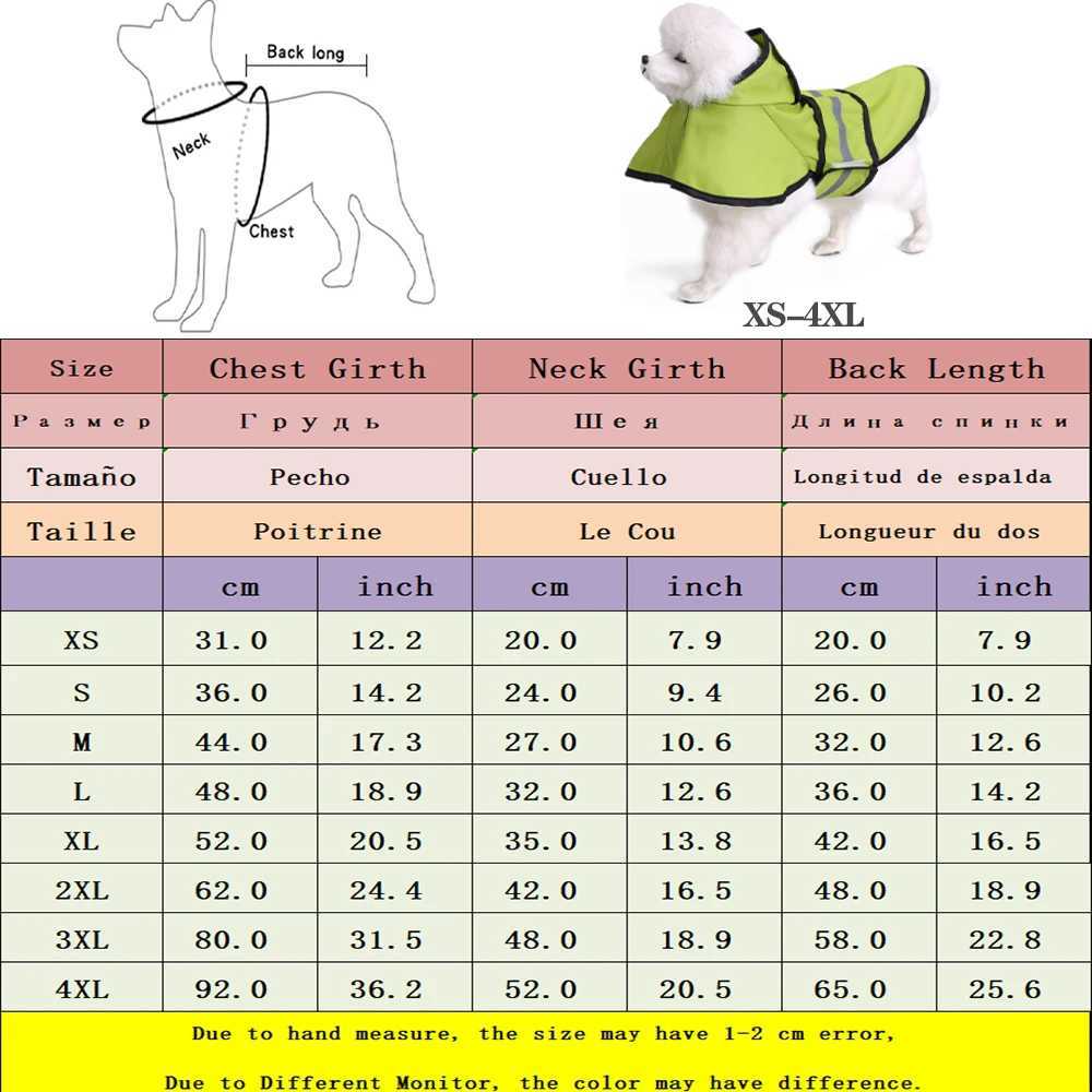 Large Dogs Raincoat for Puppy Golden Retriever Franch Bulldog Pug Poncho Reflective Dog Raincape Waterproof Pet Dog Clothes YorkXJ250121