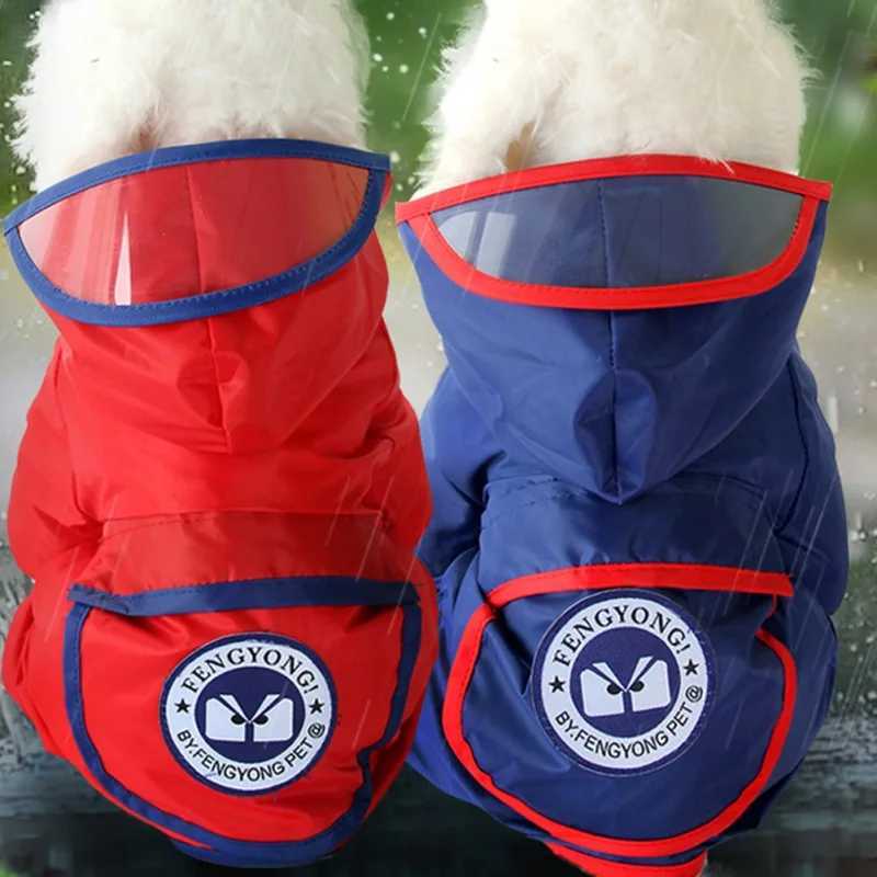 Reflective Rain Coat Pet Dog Waterproof Raincoat Jumpsuit Hooded Waterproof Jackets Small Dog Outdoor Clothes Pet SuppliesXJ250121