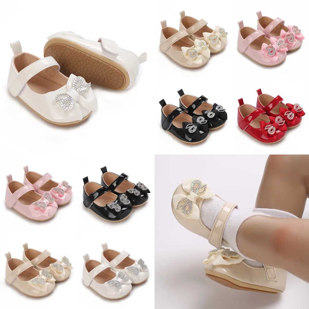 VALEN SINA brand new 0-18M baby girl cute PU leather multi-color rubber soft sole princess shoes bow 1 step walking shoes X250129
