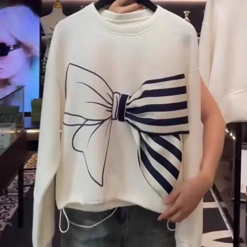 Plus Size Loose Patchwork Hoodies Sweatshirts Long Sleeve Street Casual Short Tops Spring Autumn Vintage Fashion Women Clothing 250122