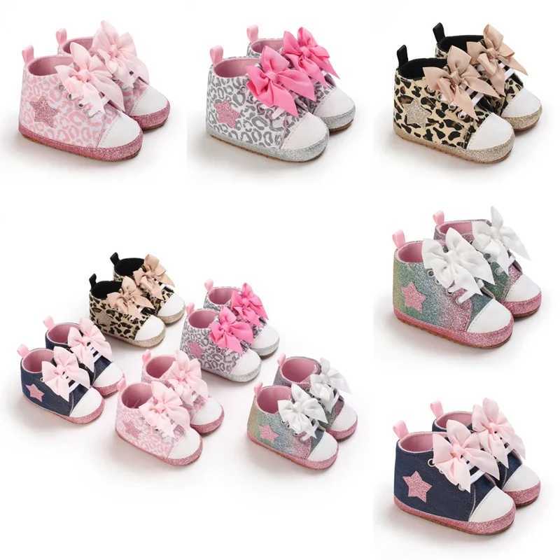 0-18M Pink Baby Shoes Lovely Bow Princess Fashion Sneakers Infant Toddler Soft sole No Slip First Walkers baby Christening Shoes X250129