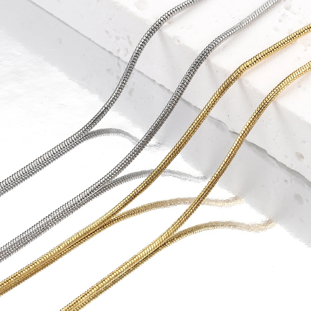 10pcs 5pcs Stainless Steel Snake Chain Necklace Chains for DIY Jewelry Making Findings Pendants Lobster Clasps Wholesale 250114