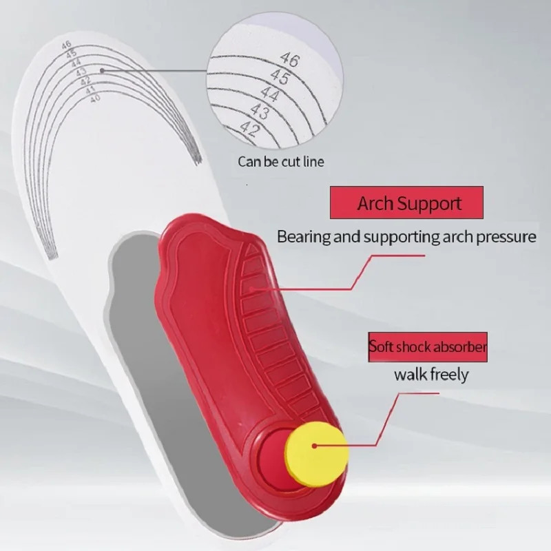 Premium High Arch Support Insoles Gel Pad 3D Arch Support Flat Feet for Women Men Orthopedic Foot Pain Damping Cushion 250120