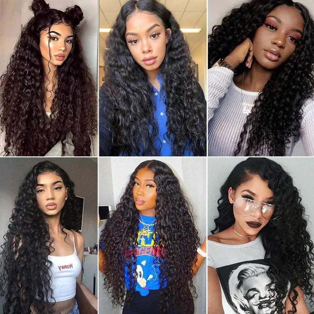 10A Peruvian Hair Bundles With Frontal Water Wave Bundles With Frontal Clo 13x4 Ear to Ear Lace Human Hair Weave ExtensionsXJ250120