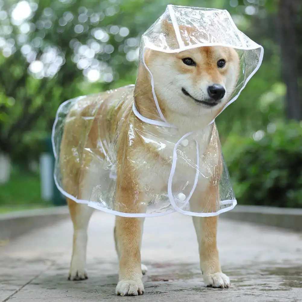 Lightweight Pet Raincoat Transparent Outdoor Pet Dog Rain Jacket Innovative Dog Rainwear Pet Rain Gear Rain SupplyXJ250121
