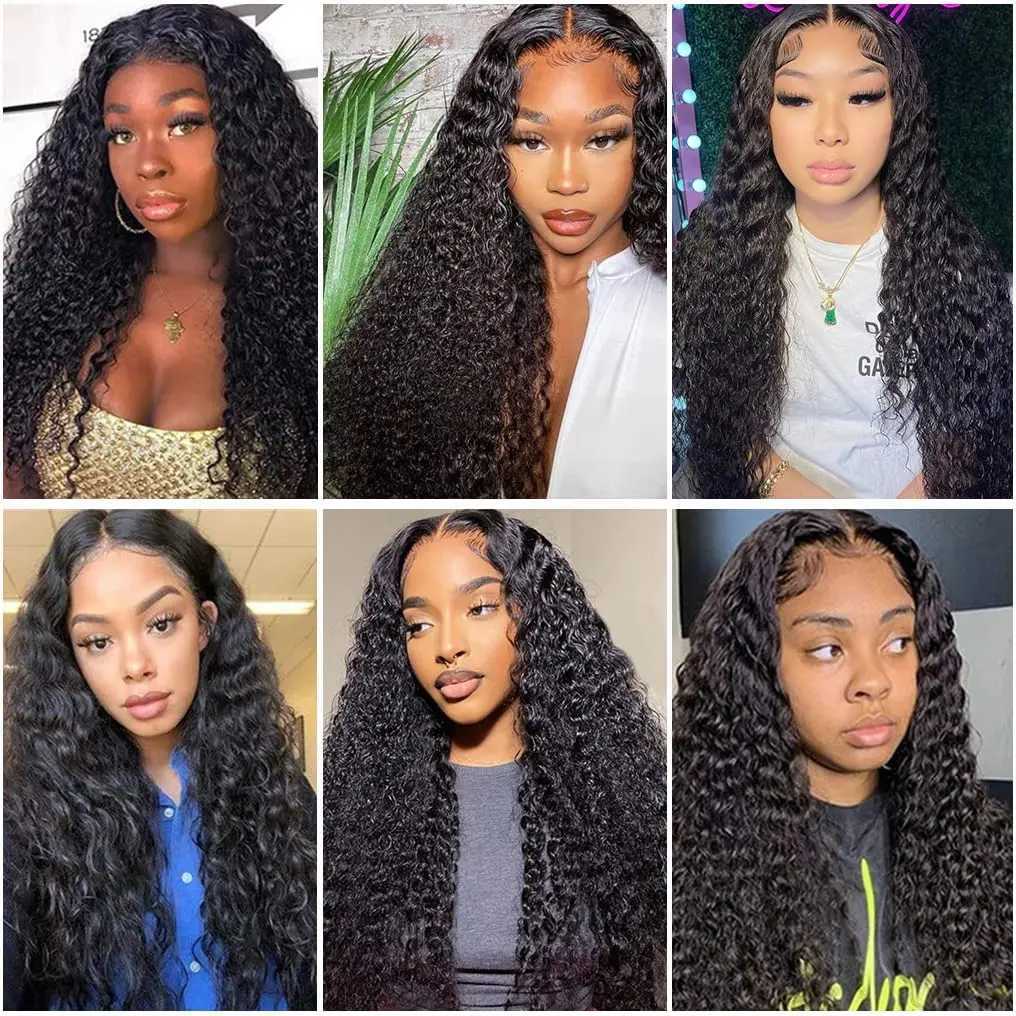 Water Wave Bundles With Clo Brazilian Remy Human Hair Bundles With 4x4 Lace Frontal Clo Curly Wave Human Hair ExtensionsXJ250120