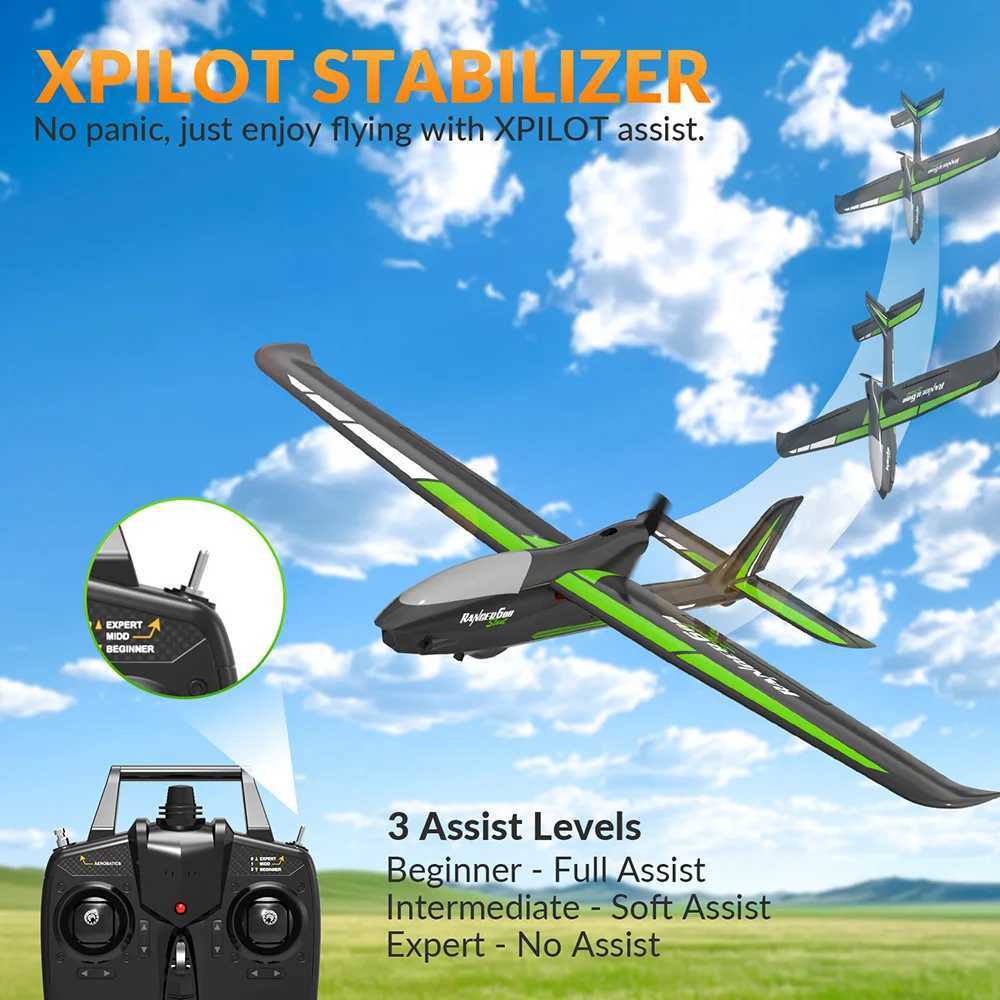 VolantexRC 76102SR Ranger 600 EPP 2.4GHz 4CH 6-Axis Gyro One Key Aerobatics XPilot Stabilization System RC Airplane Glider RTF X250129