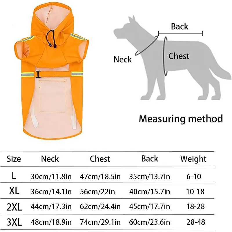 Dog Raincoat Small Large Dogs Waterproof for Clothes Reflective Dogs Rain Poncho Hooded Jacket Raincoat Chihuahua Pet SuppliesXJ250121