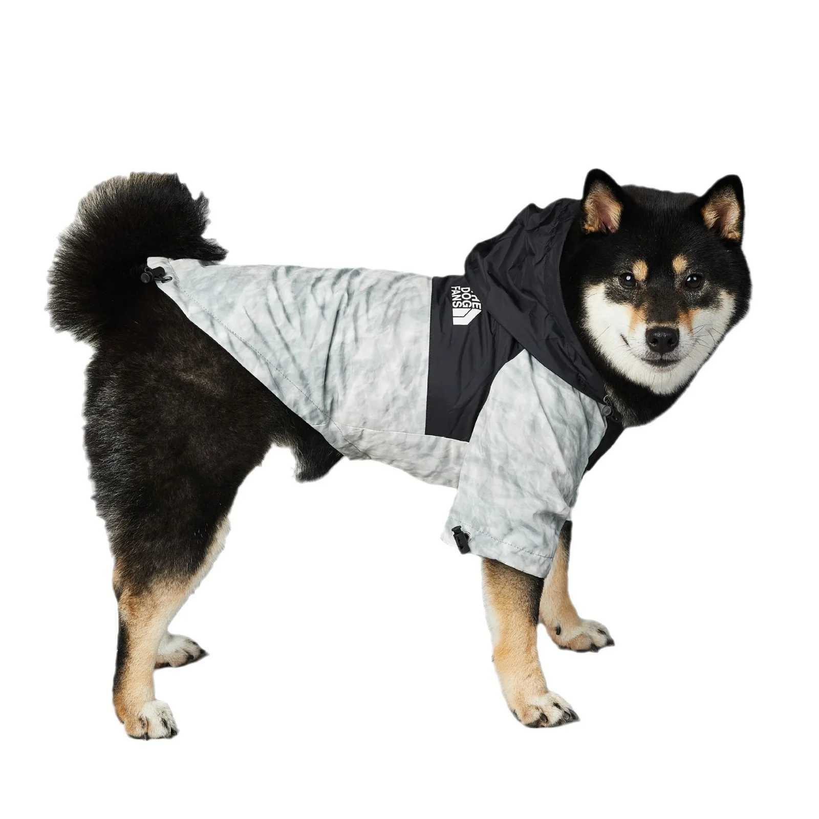 Flag Tidal Sign Windproof and Rainproof Dog Large Dog Raincoat Dog Pet Charge CoatXJ250121