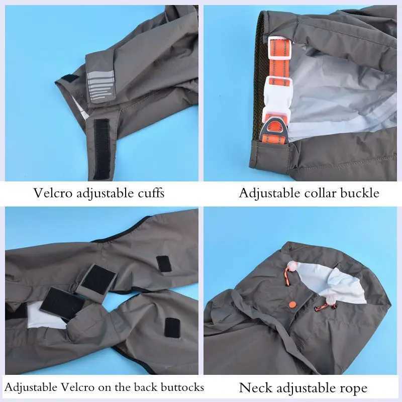 Waterproof Dog Raincoat Jumpsuit For Medium Large Dogs Rain Coat Outdoor Pet Clothes Puppy Doberman Labrador Husky JacketXJ250121
