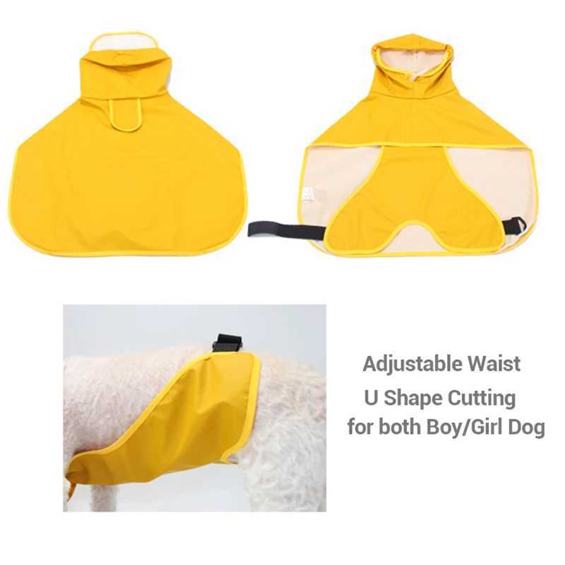 Dog Raincoat Waterproof Soft PU Breathable Dog Rain Jacket for Small Dog Hooded Dog Rain Coat with Transparent Cap Protect BellyXJ250121