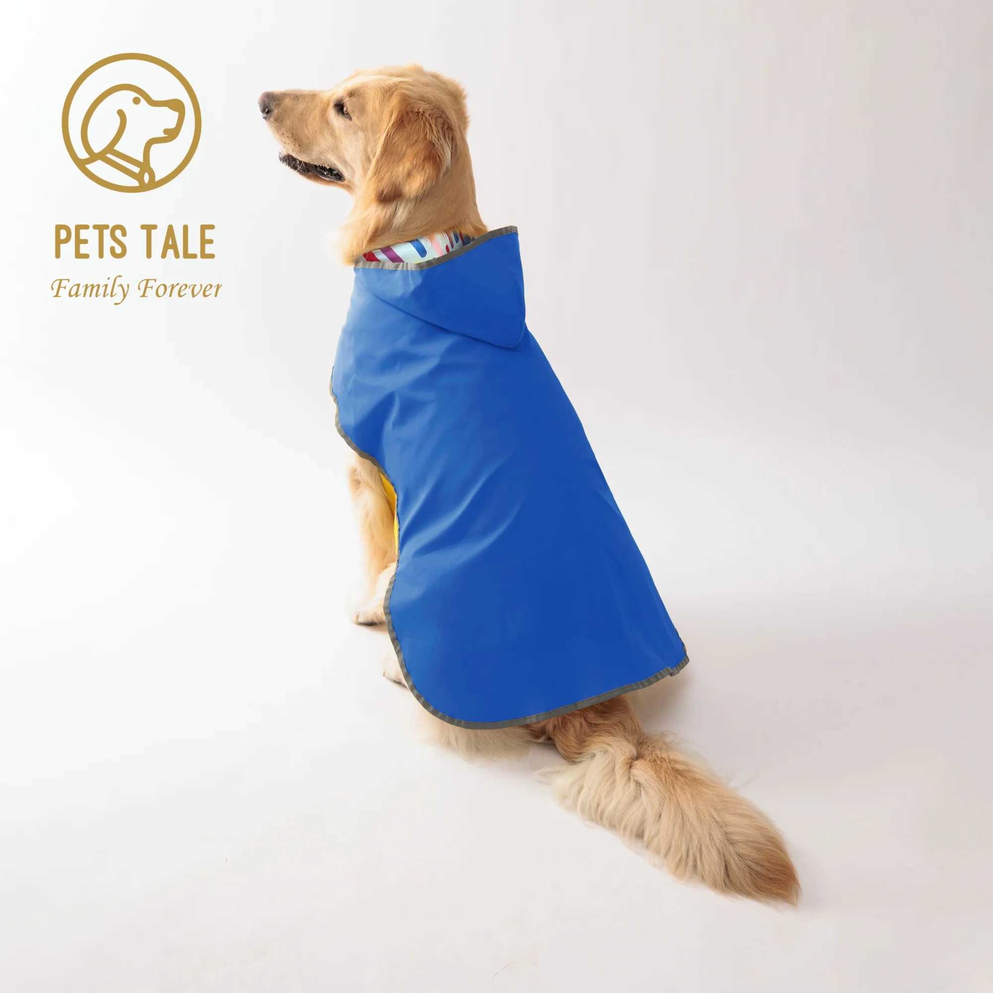 Keep Your Pup Dry Stylish Double-Layer Yellow Raincoat With Two-Way Wear!XJ250121
