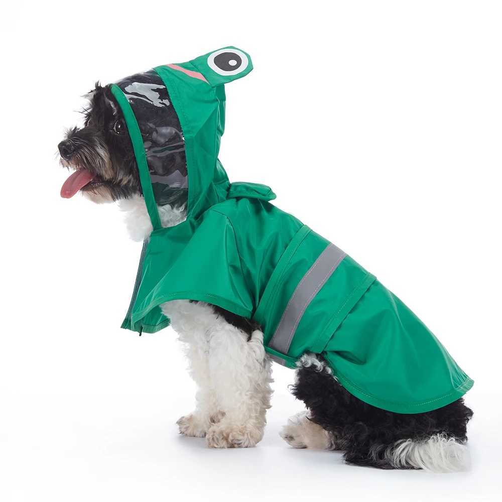 Fashionable Reflective Pet Dog Raincoat Cute Animal Raincoat Pet Hooded Waterproof Jacket Clothes Dog Clothes for Big DogsXJ250121