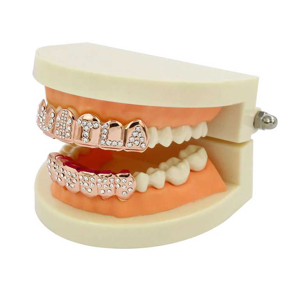 Fashion Gold Plated Teeth Grillz Hip Hop Cool Popular Vampire Gangsta Fang Tooth Cap Mold Kit Body Jewelry Gift NewXJ250114