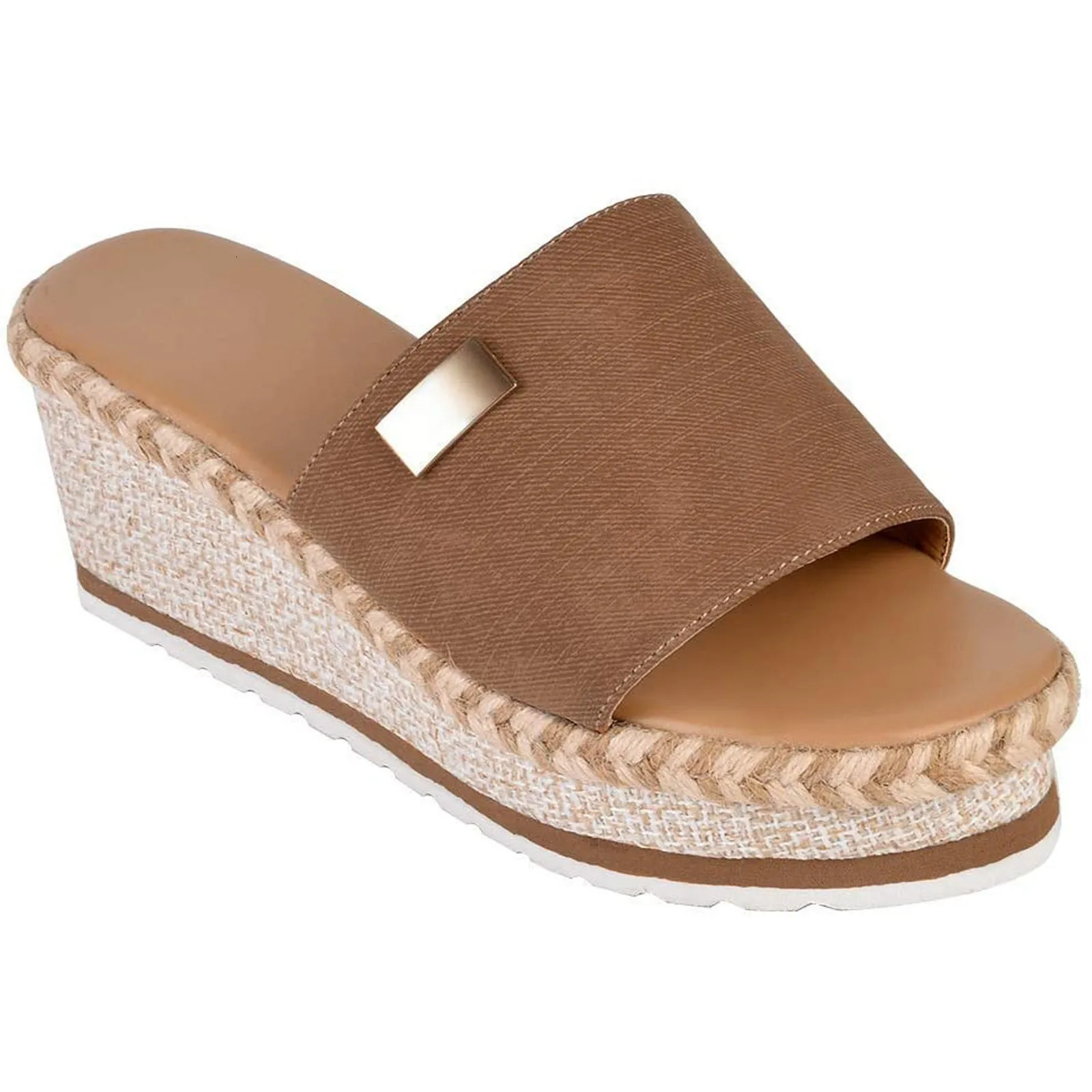 Sandals WomenS Platform Wedge Heel Straps Summer Beach Fashion Sapatos Femininos Sandalias 250117