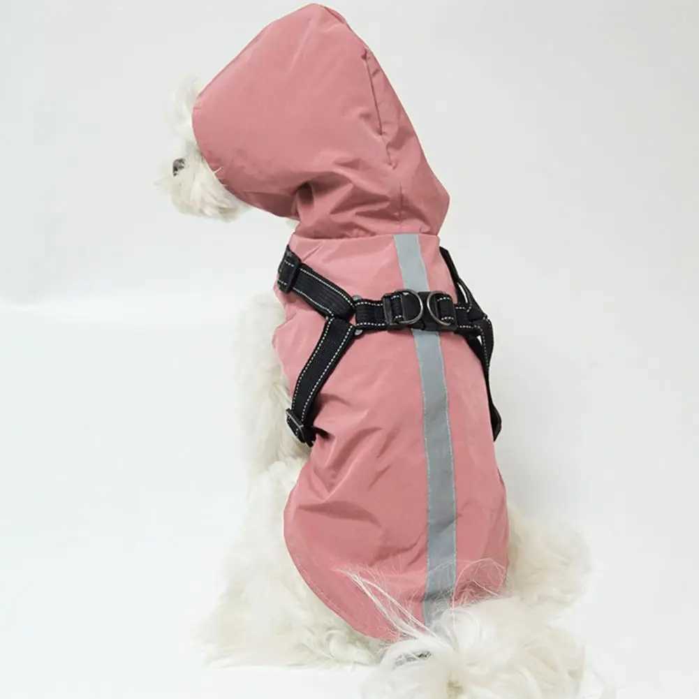 Dog Raincoat Reflective Design Waterproof Breathable Pet Two-legged Winter Jacket Puppy CostumeXJ250121