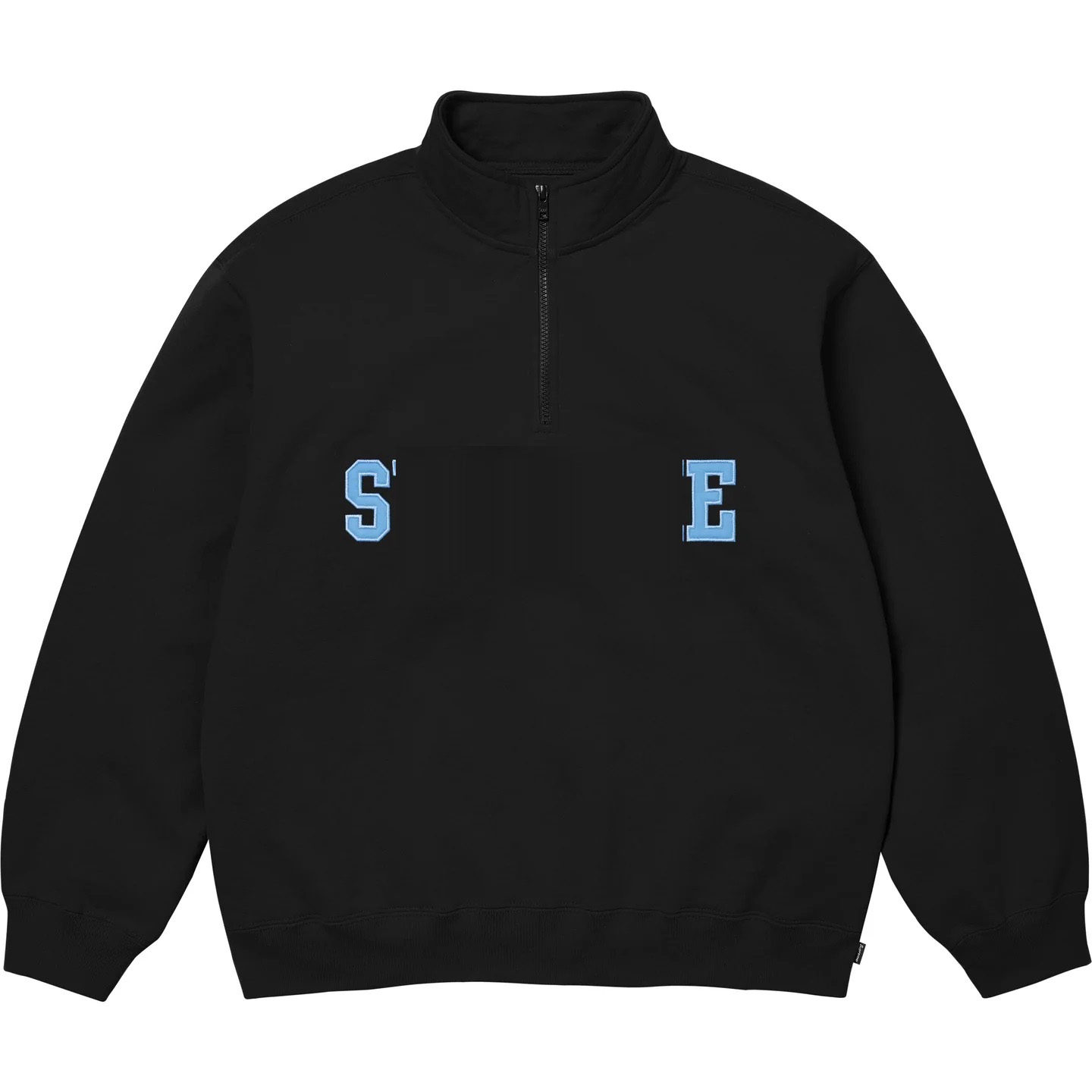 Collegiate Half Zip Pullover Sweatshirt Men Women Skateboard Hip Hop Autumn Winter Oversize High Street Unisex Streetwear Hooded Sweatshirt