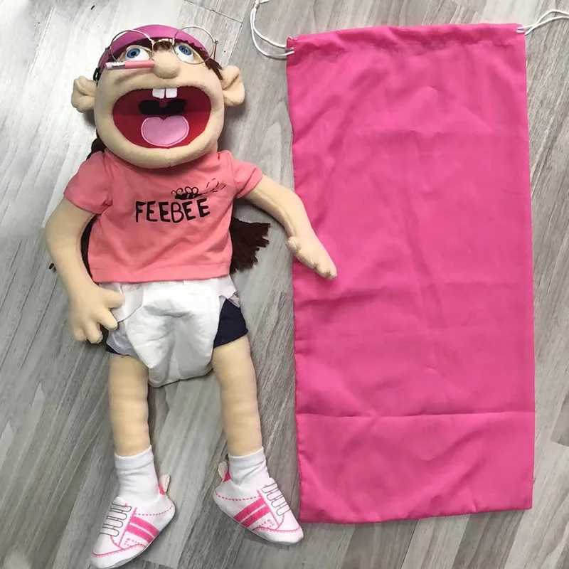 Jeffy Feebee Hand Puppet Large Children Soft Doll Talk Show Party Props Doll Plush Toys Muppet Kids Fans Birthday Christmas Gift X250129