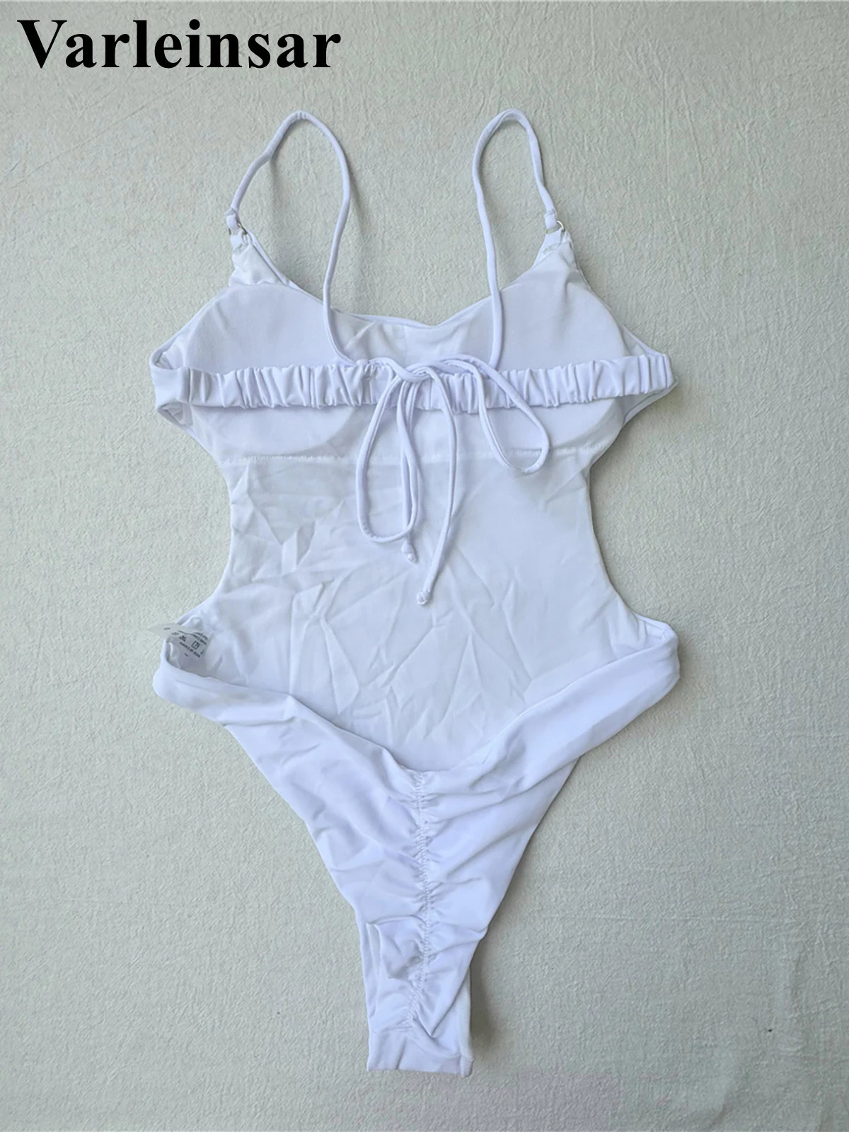 Backless Scrunch Butt High Leg Cut Women Swimwear One Piece Swimsuit Female Thong Padded Bather Bathing Suit Swim V5967 250117