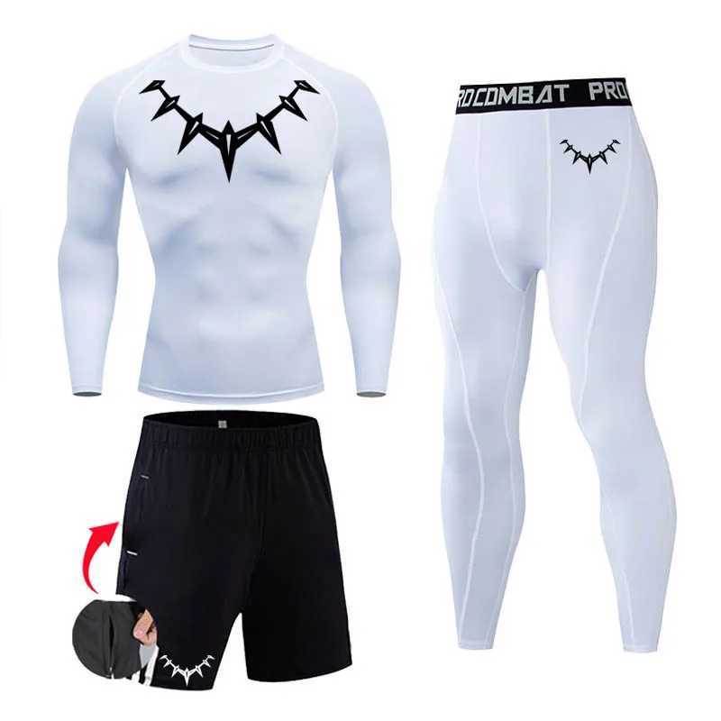 Compression Sportswear Mens Long Sleeve Shirt Fitness Leggings Sports Sun Protection Base Layer Quick Drying Gym Running Suit X250129