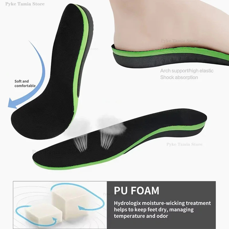 Orthopedic Insole Thickened Arch Support Shoes Pad for Flat Feet Sport Shock Absorption High Elastic Wear Resistant Foot Cushion 250120