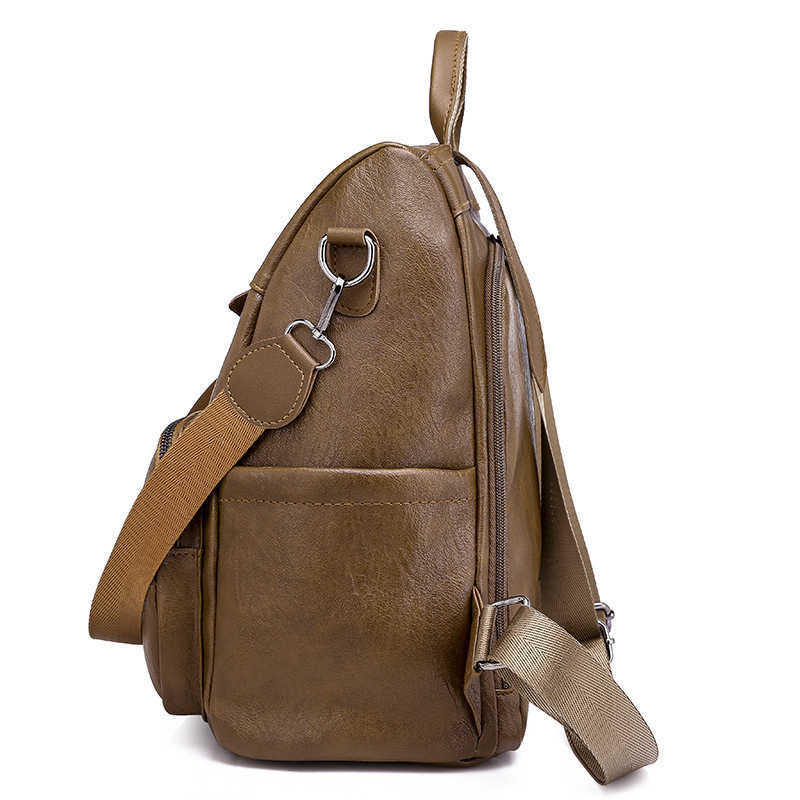 New Soft Leather Burglar Backpack Womens Dual purpose Outdoor Travel Bag Leisure Womens Backpack Women