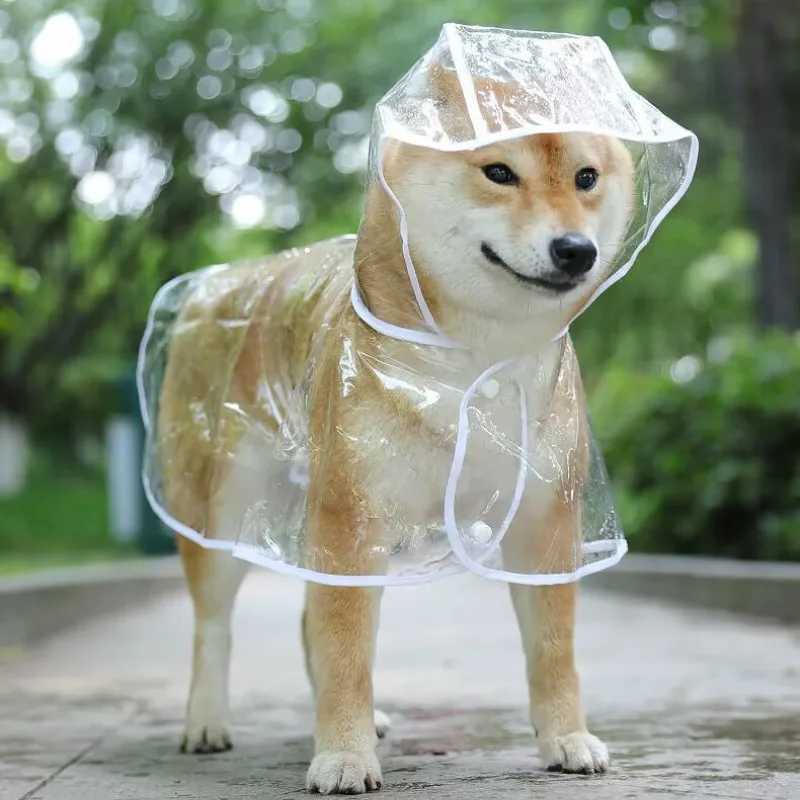 New Designed Transparent Dog Raincoat White Pet Rainy Clothes Summer Clothes Fits Puppy Small Big Dog Rain Jacket XS-7XLXJ250121