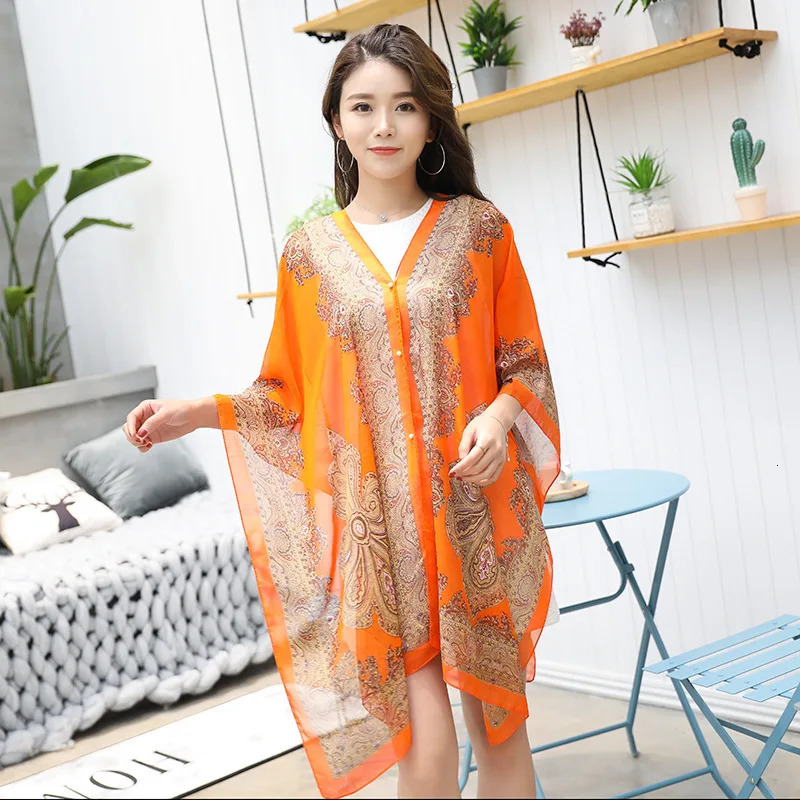 Women Outdoor Sunscreen Shawl Wrap Summer Chiffon Muffler Scarf Bandana Foulard Female Beach Sunprotection Bikini Covertop 250120
