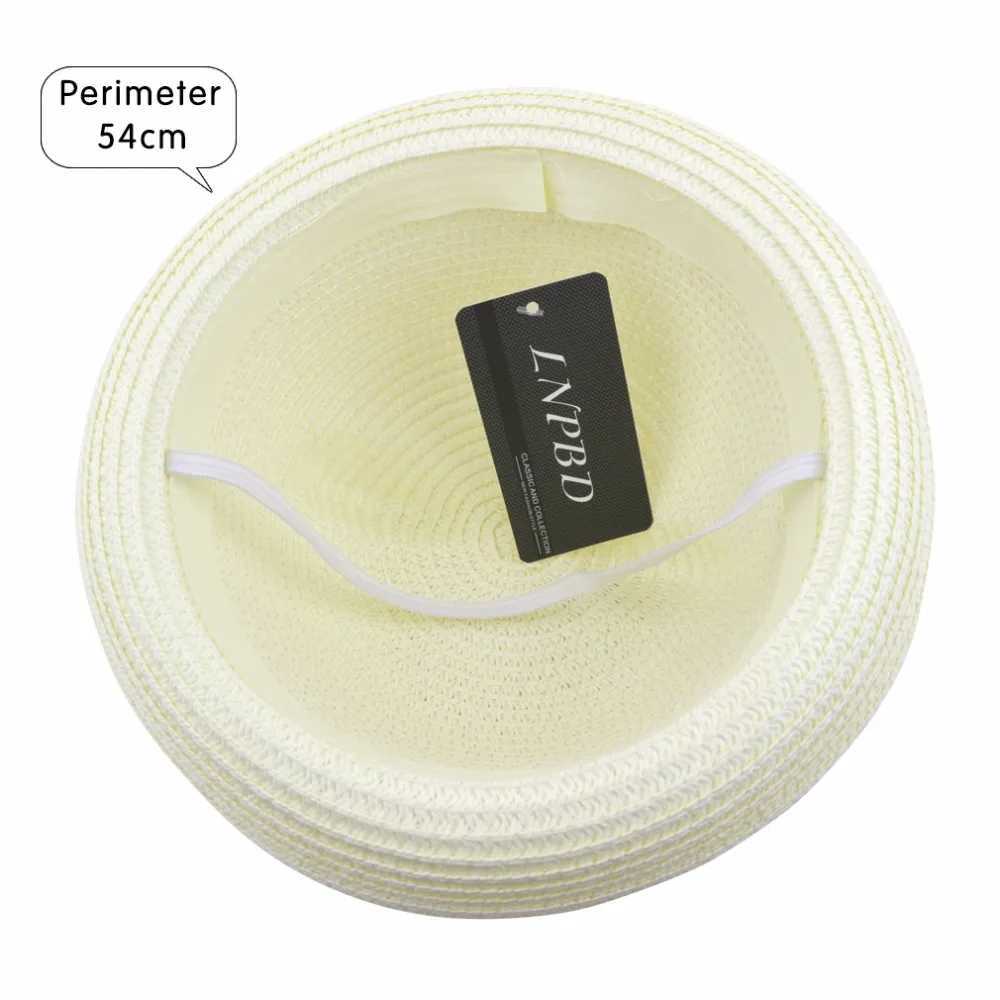 Summer Baby Ear Decoration Lovely Children Character Solid Kid Floppy Panama Straw Hats Girls and Boys Sun Hat M250121