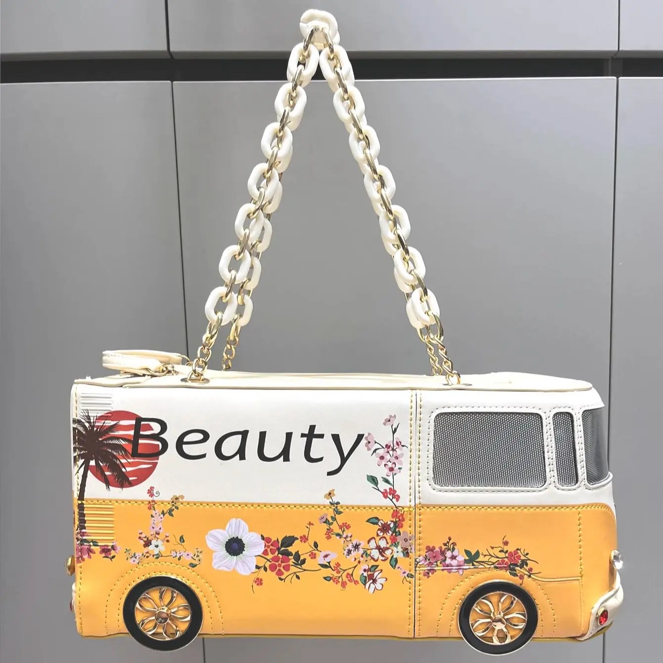 Purses and Handbags funny bus shape bag pu leather Womans bag Purse High quality Party Wedding bag 250113
