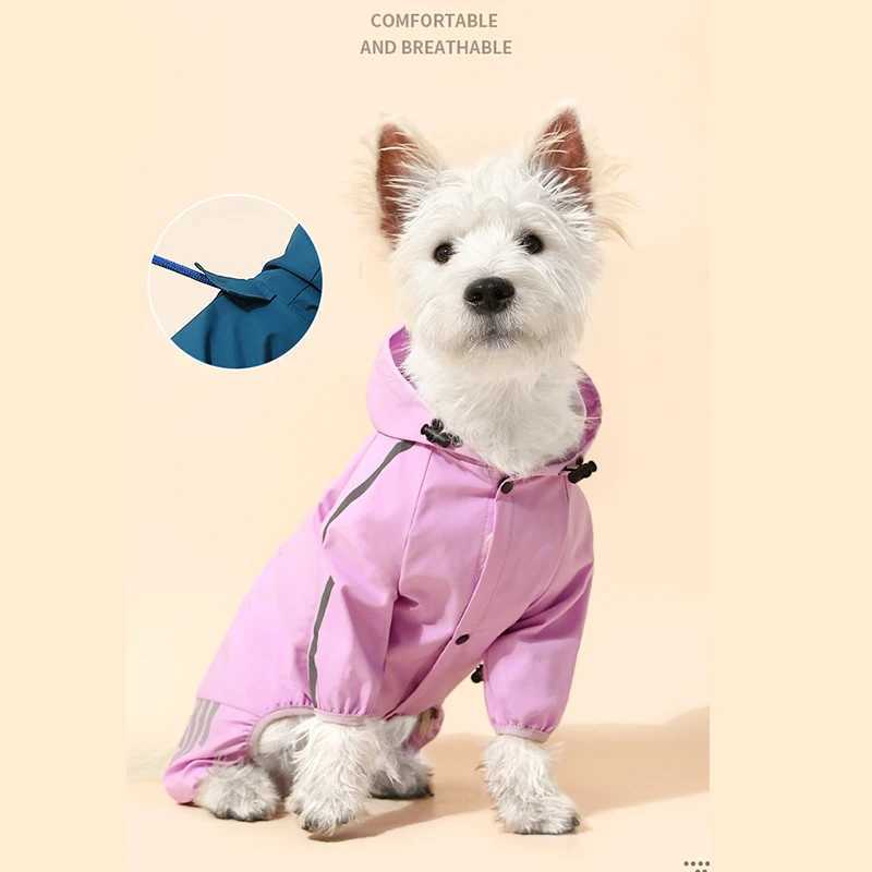 Dog Raincoat Waterproof Pet Rain Clothes for Chihuahua Maltese Reflective Rain Coat Small Medium Dogs Jumpsuit Dogs Cat OverallsXJ250121