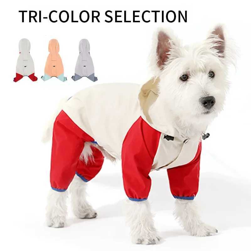 New Outdoor Dog Raincoat Four-legged Raincoat Dog Jacket Waterproof Puppy Coat Soft Warm Jacket For Small Medium DogsXJ250121