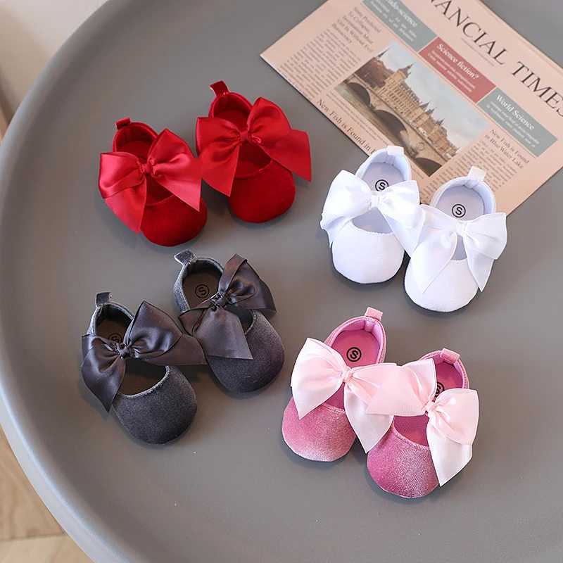 Baby suede bow solid color soft and comfortable 0-18 months baby casual shoes for toddlers X250129